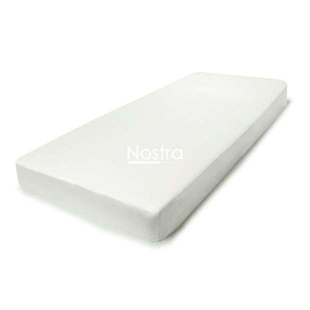 Fitted sateen sheets 00-0001-OFF WHITE 180x200 cm