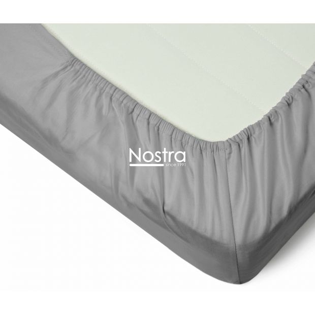 Fitted sateen sheets 00-0251-L.GREY 200x220 cm