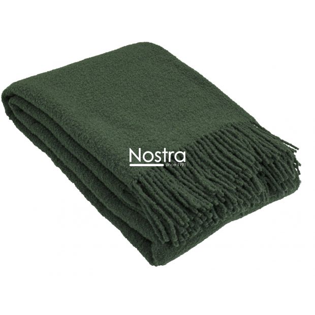 Woolen plaid BOUCLE-350 80-3321-OLIVE 140x200 cm