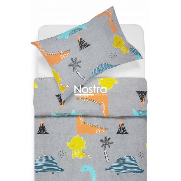 Children bedding set DINOSAURS 10-0602-GREY 100x145, 40x60, 107x150 cm