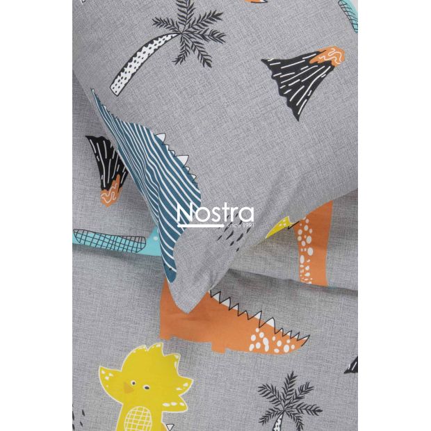 Children bedding set DINOSAURS 10-0602-GREY 100x145, 40x60, 107x150 cm