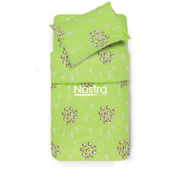 Children bedding set SHEEP 10-0441-GREEN 100x145, 40x60, 107x150 cm