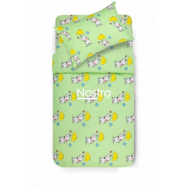 Children bedding set ELEPHANT 10-0647-GREEN 100x145, 40x60, 107x150 cm