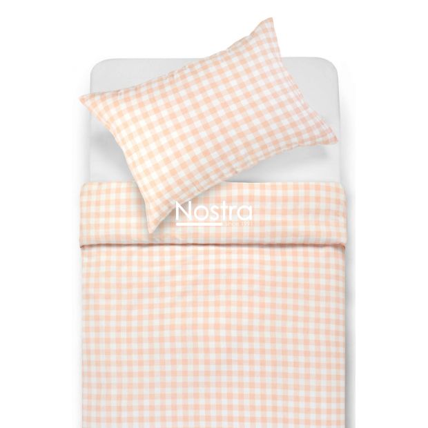 Flannel bedding set BRADLEY 30-0785-PEACH 140x200, 70x70 cm