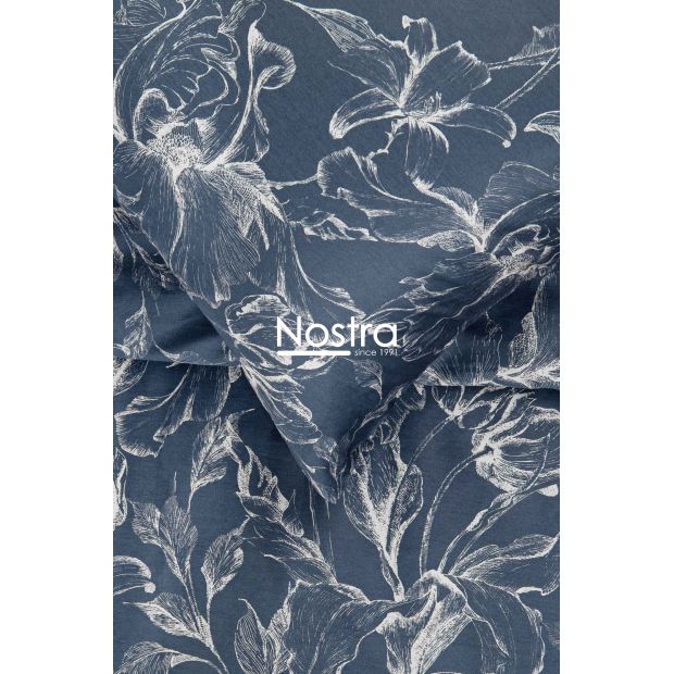 PREMIUM maco sateen bedding set COOPER 20-1732-BLUE 140x200, 50x70 cm