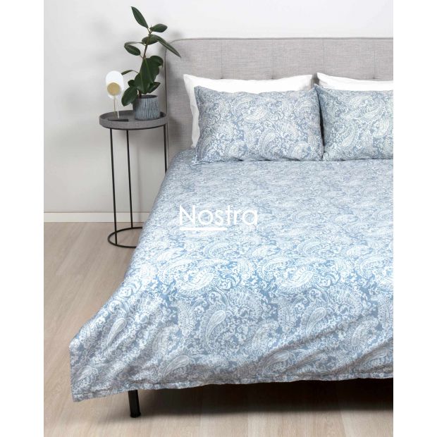 PREMIUM maco sateen bedding set CLAIRE 40-1422-FOREVER BLUE 140x200, 70x70 cm