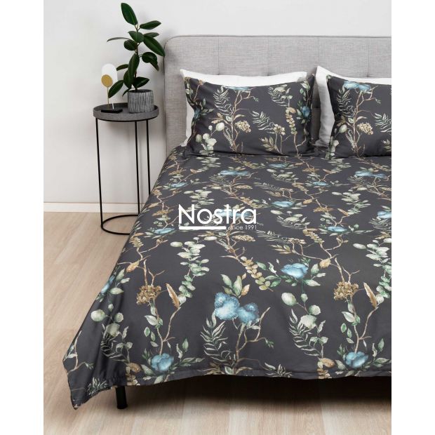 PREMIUM maco sateen bedding set CORALINE 20-1729-IRON GREY 140x200, 70x70 cm