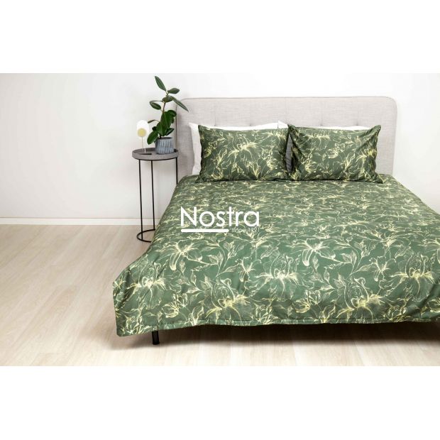 PREMIUM maco sateen bedding set COOPER 20-1732-GREEN 140x200, 50x70 cm