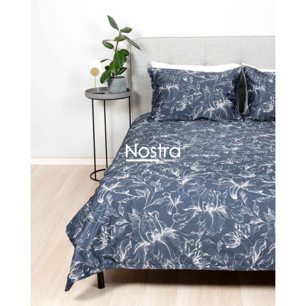 PREMIUM maco sateen bedding set COOPER 20-1732-BLUE 220x240, 50x70 cm