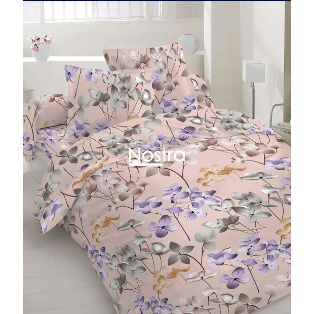 Polycotton bedding set FLOWERS 20-1736-PEACH