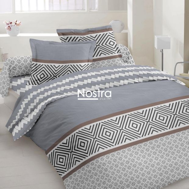 Polycotton bedding set GEOMETRY 30-0802-GREY