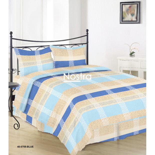 Polycotton bedding set ABSTRACT 40-0755-BLUE 140x200, 50x70 cm