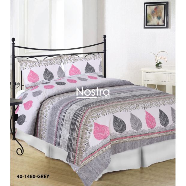 Cotton bedding set DARLENE 40-1460-GREY 200x220, 70x70 cm