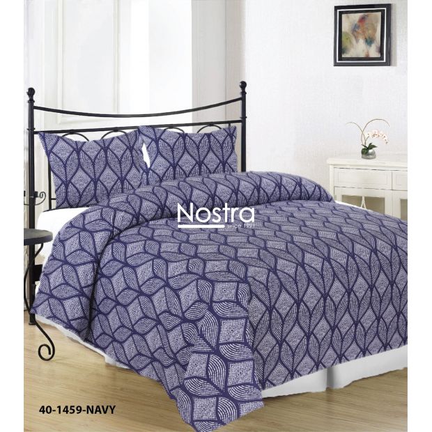 Cotton bedding set DARIANA 40-1459-NAVY