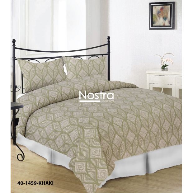 Drobės patalynės komplektas DARIANA 40-1459-KHAKI 140x200, 70x70 cm