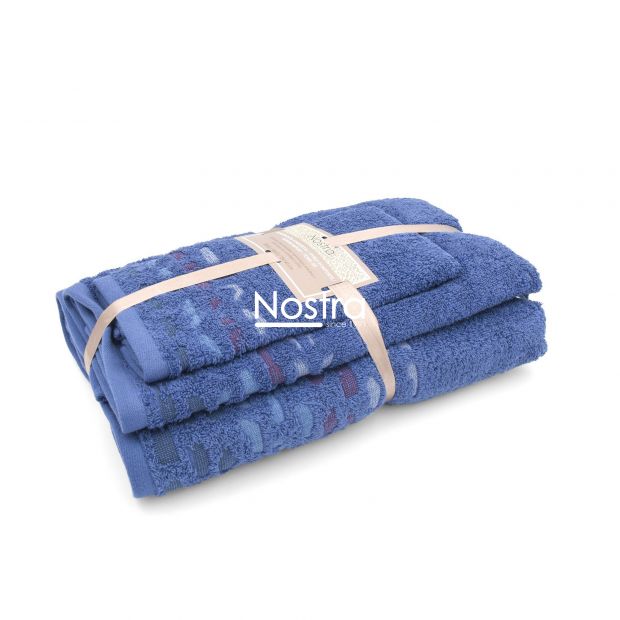 3 piece towel set T0183 T0183-PALACE BLUE 124 30x50, 50x70, 70x140 cm