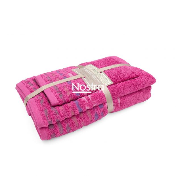 3 piece towel set T0183 T0183-FUCHSIA 287 30x50, 50x70, 70x140 cm