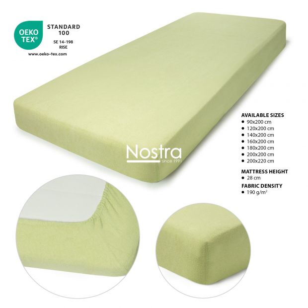 Fitted terry sheets TERRYBTL-SHADOW LIME 200x200 cm