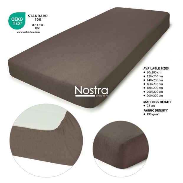 Fitted terry sheets TERRYBTL-CHOCOLATE 200x200 cm