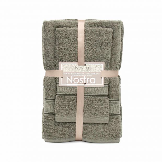 3 piece towel set T0184 T0184-BROWN 375 30x50, 50x70, 70x140 cm