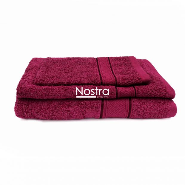 3 piece towel set T0184 T0184-BERRY 345 30x50, 50x70, 70x140 cm