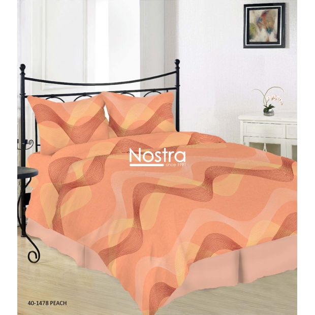 Cotton bedding set DOLLY 40-1478-PEACH 200x220, 50x70 cm