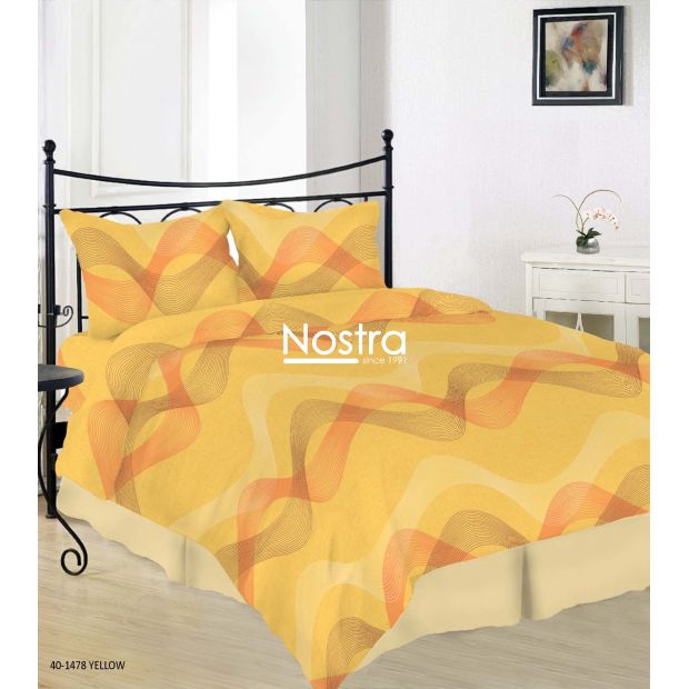 Cotton bedding set DOLLY 40-1478-YELLOW 200x220, 50x70 cm