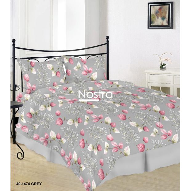 Cotton bedding set DANIELLA 40-1474-GREY 200x220, 70x70 cm