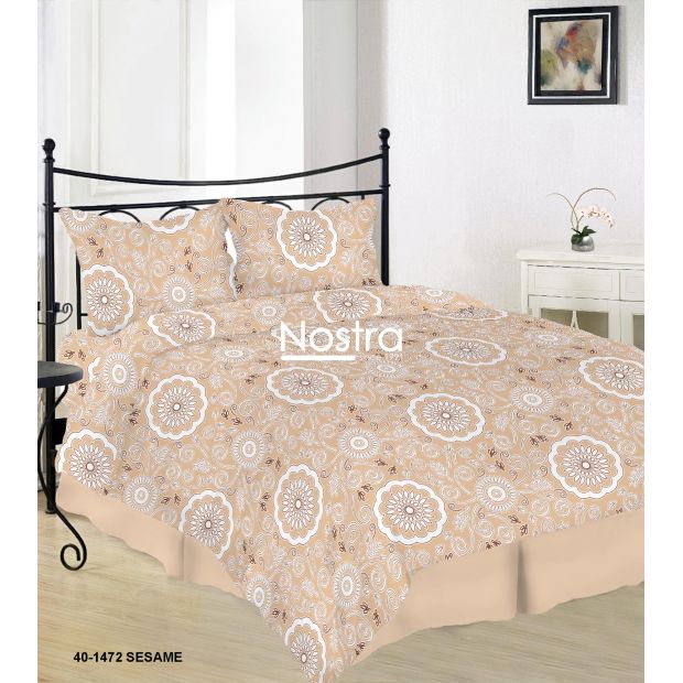 Cotton bedding set DULCE 40-1472-SESAME 200x220, 70x70 cm