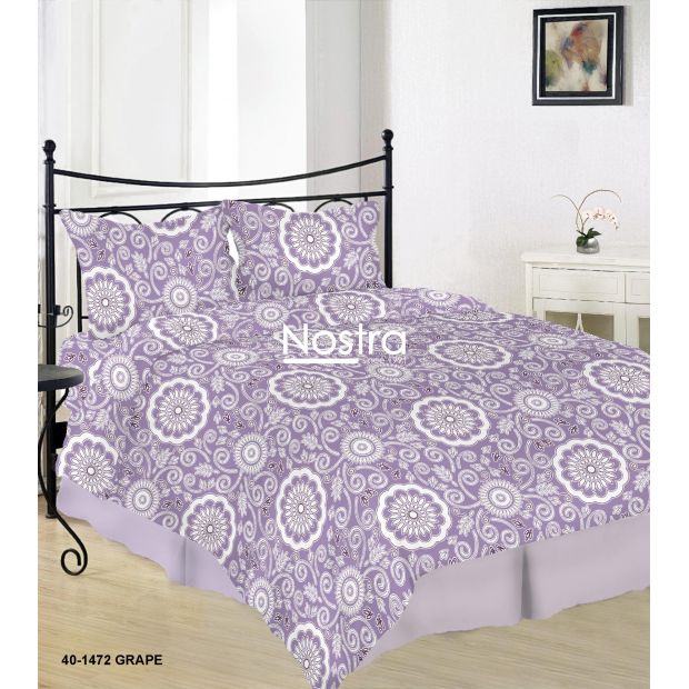 Cotton bedding set DULCE 40-1472-GRAPE 200x220, 70x70 cm