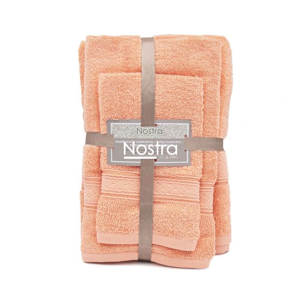 3 piece towel set T0184 T0184-CORAL 289