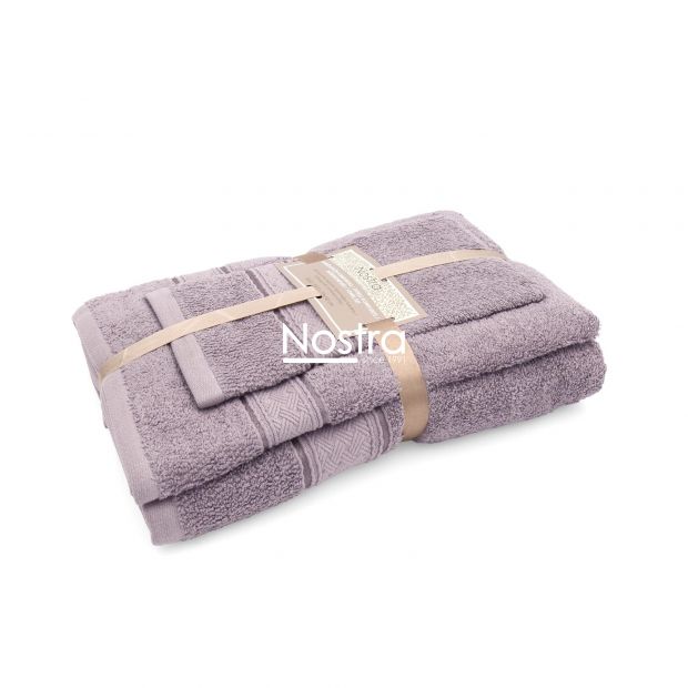 3 piece towel set T0184 T0184-MAUVE 378