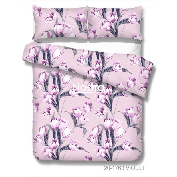 Polycotton bedding set FLOWERS 20-1763-VIOLET