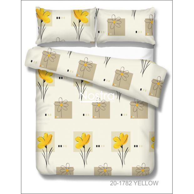 Polycotton bedding set FLOWERS 20-1782-YELLOW