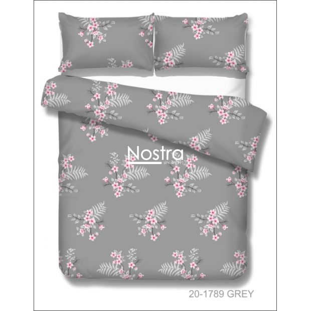 Cotton bedding set DILLON 20-1789-GREY 200x220, 70x70 cm