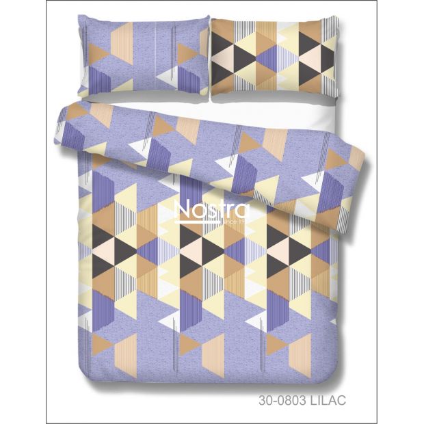 Polycotton bedding set GEOMETRY 30-0803-LILAC