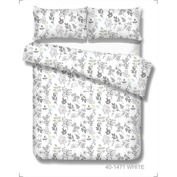 Polycotton bedding set ABSTRACT 40-1471-WHITE