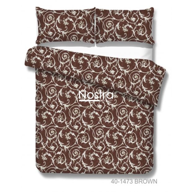 Постельное бельё из бязи DAHLIA 40-1473-BROWN 200x220, 70x70 cm