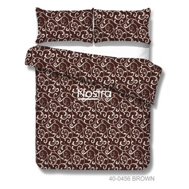 Cotton bedding set DIYA 40-0456-BROWN 200x220, 50x70 cm