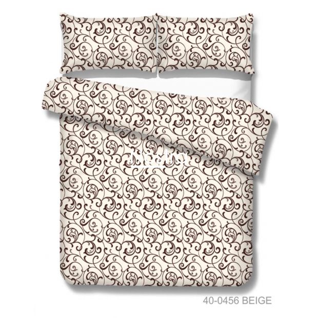 Cotton bedding set DIYA 40-0456-BEIGE 200x220, 50x70 cm