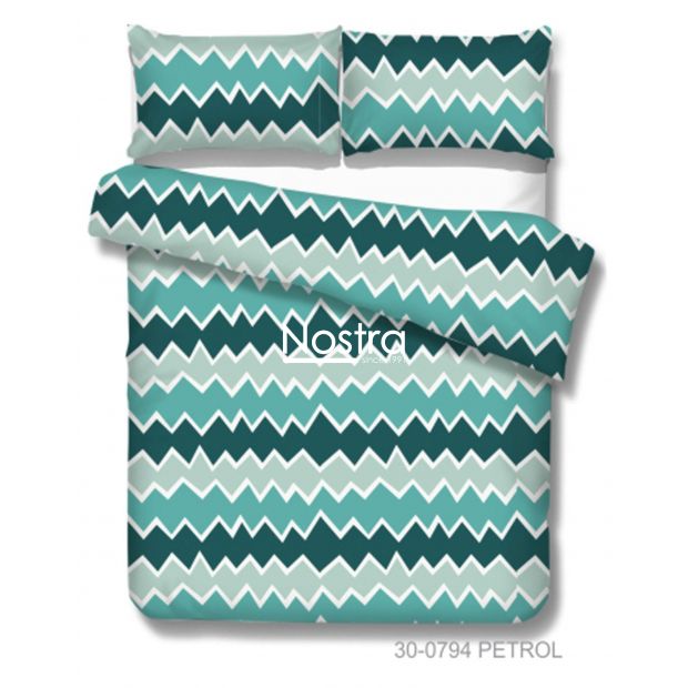 Cotton bedding set DUA 30-0794-PETROL