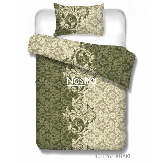 Cotton bedding set DELAINEY 40-1262-KHAKI 140x200, 50x70 cm