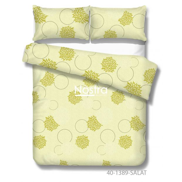 Cotton bedding set DALILA 40-1389-SALAT 140x200, 50x70 cm