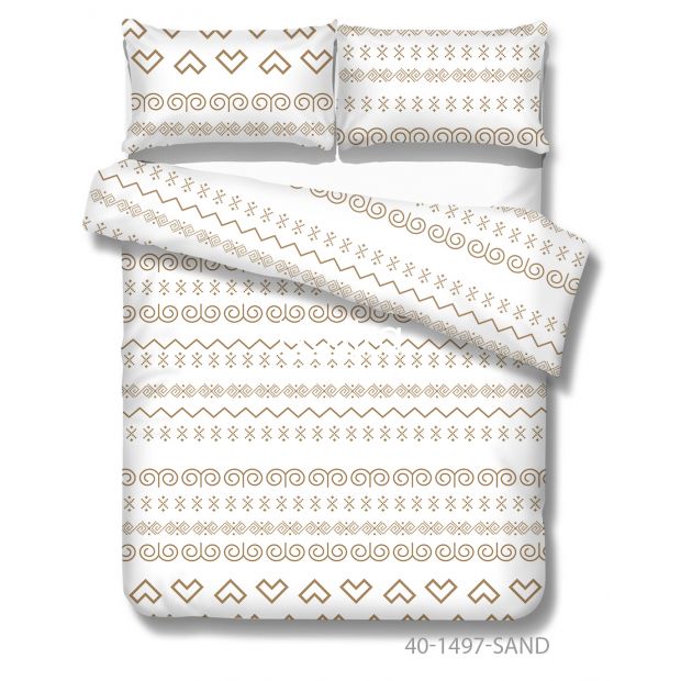 Flannel bedding set BANKS 40-1497-SAND