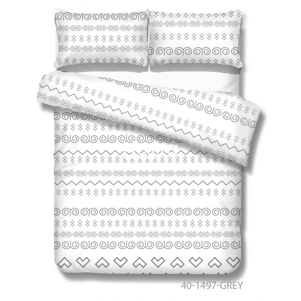 Flannel bedding set BANKS 40-1497-GREY