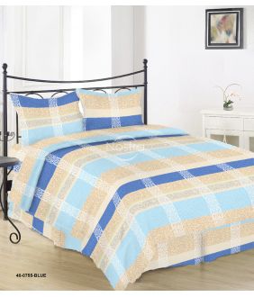 Polycotton bedding set ABSTRACT 40-0755-BLUE