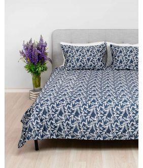 Sateen bedding set AMORA 40-1421-BLUE
