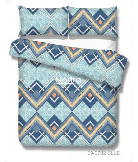 Polycotton bedding set GEOMETRY 30-0792-BLUE 30-0792-BLUE