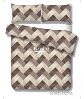 Polycotton bedding set GEOMETRY 30-0793-BROWN 30-0793-BROWN