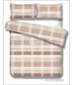 Polycotton bedding set ABSTRACT 40-0755-BEIGE 40-0755-BEIGE